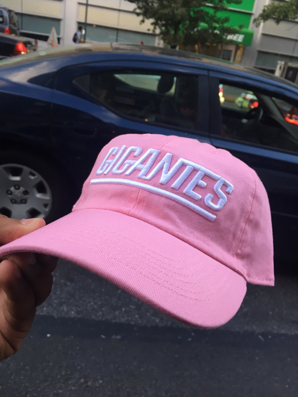 Image of GIGANTES - pink DadHat/cap (GIANTS)