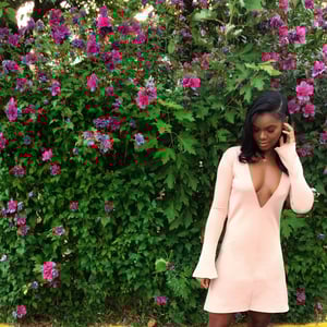 Image of 'Petal' Deep V Mini - Blush