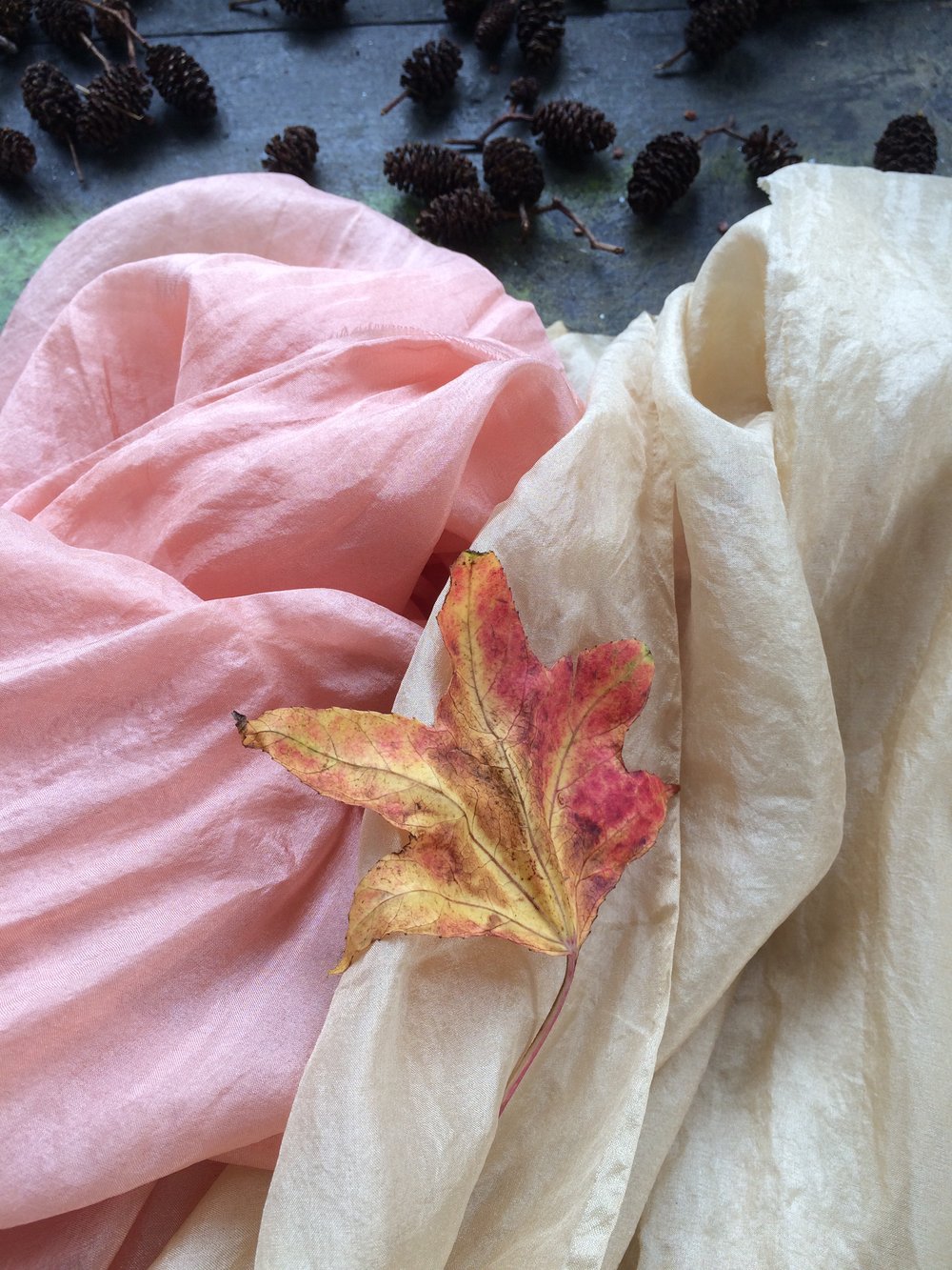 Image of Naturally dyed seasonal play silks - Autumn