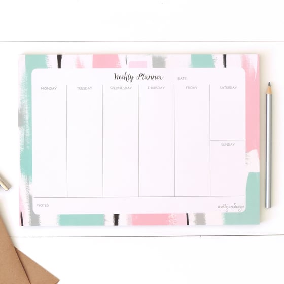 Image of Painterly Abstract - Weekly Planner Desk Pad