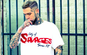 Image of "City of Savages" Logo T-Shirt (White)