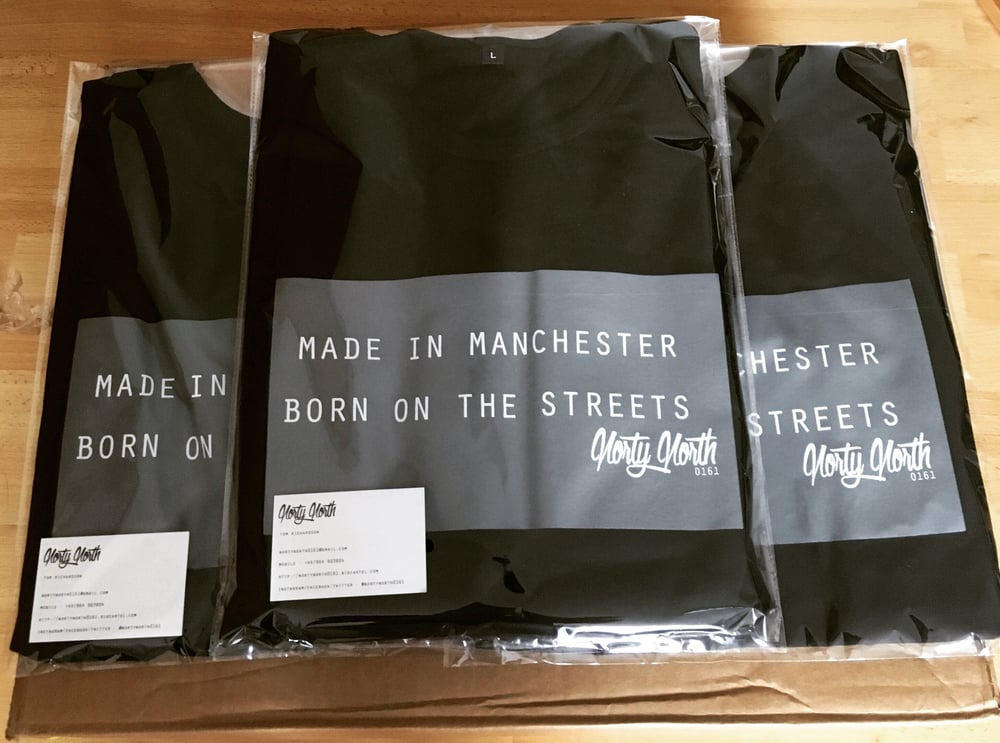 Image of Made in Manchester / Norty North - Black T-shirt