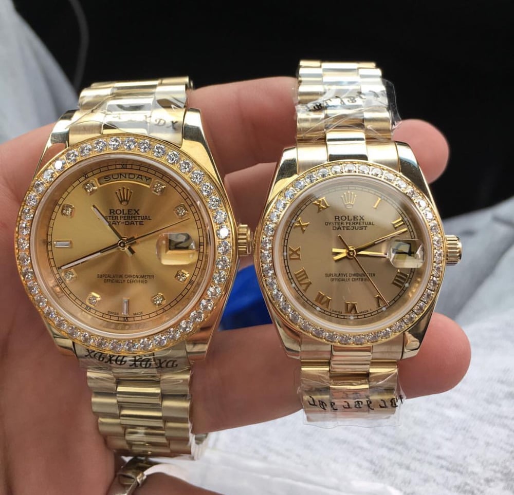 gold rolex presidential diamonds