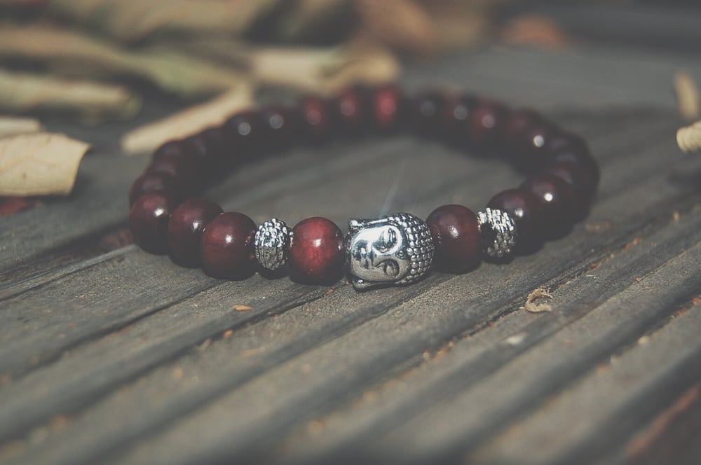 Image of Maroon Red "The Buddha" Aura Bead