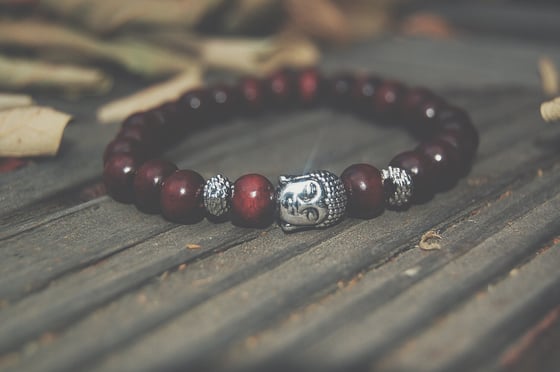 Image of Maroon Red "The Buddha" Aura Bead
