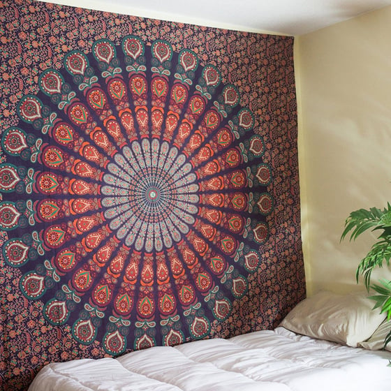 Image of Amber Mandala Tapestry