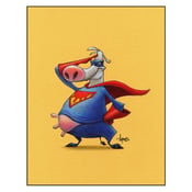 Image of "Super Moo" Cow Print
