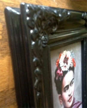 Image of Frida with White Poppy - Framed Original Oil Painting SOLD