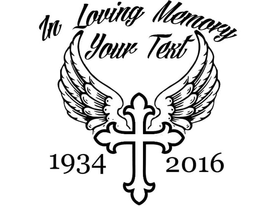 Image of In Loving Memory Decal-Style 3 7-inch