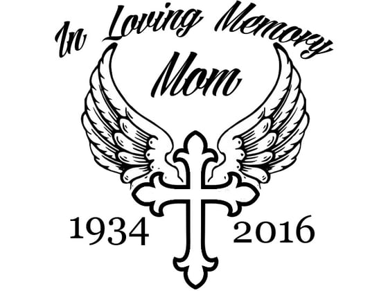 Image of In Loving Memory Decal-MOM Style 1 7-inch