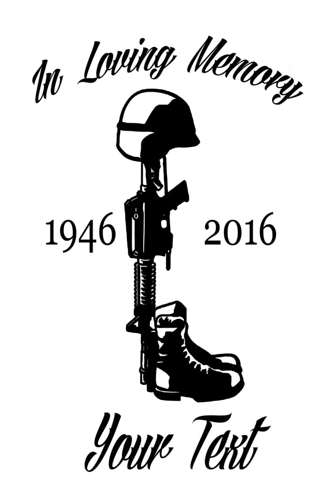 Image of In Loving Memory Decal-SOLDIER Style 1 7-inch