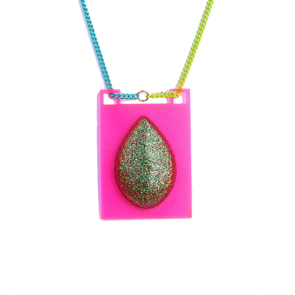 Image of Pink Pendant Necklace - "Sirius"