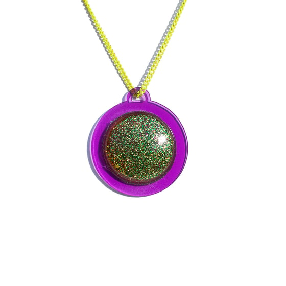 Image of Purple Pendant Necklace - "Frog Prince"