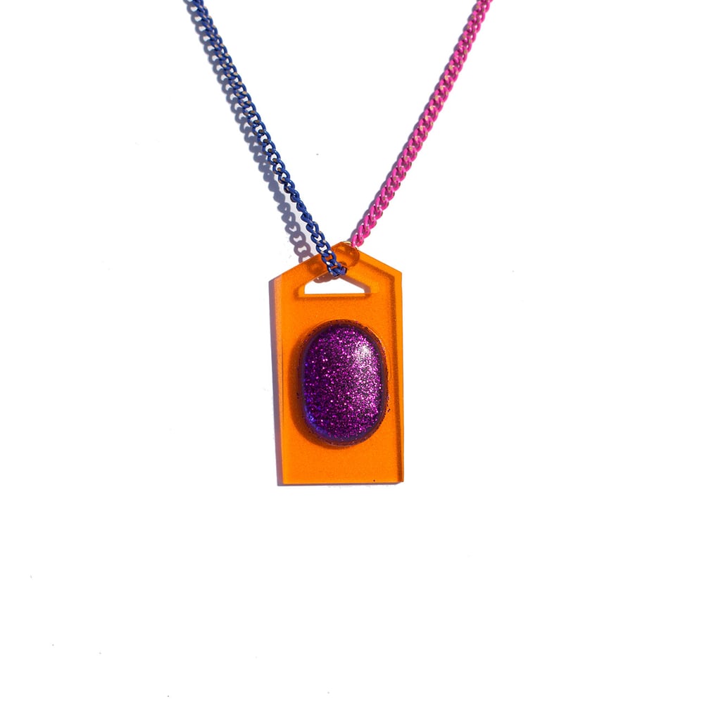 Image of Orange Pendant Necklace - "Fizzy"