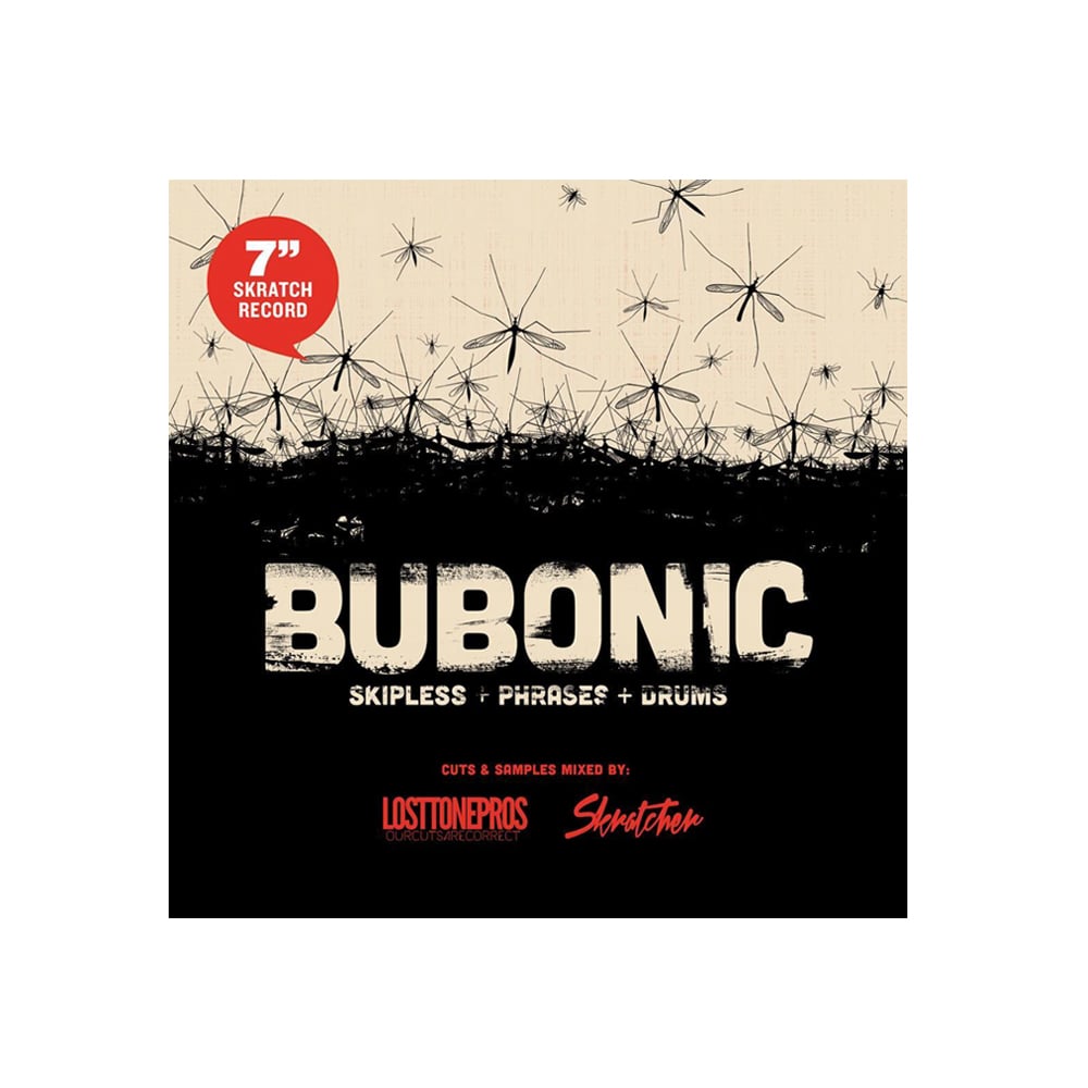 Image of BUBONIC BREAKS - Skratcher x Lost Tone Pros 7' (SAND COLOR VINYL)