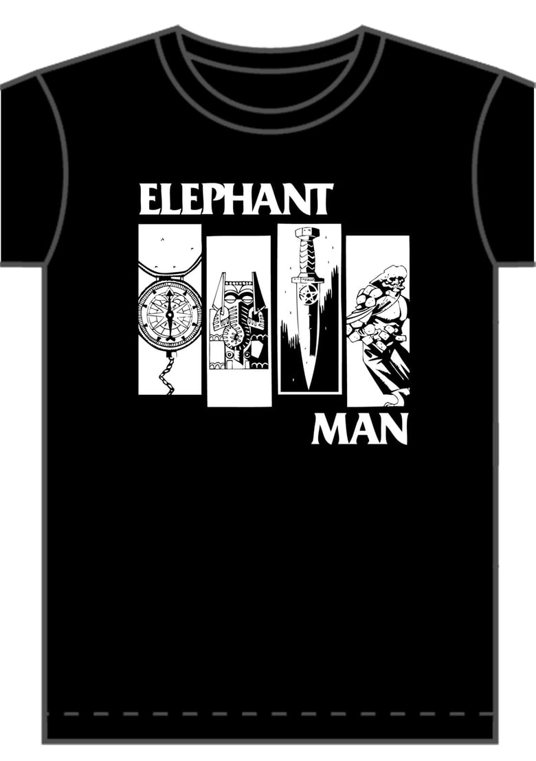 Image of Elephantman Flag T-shirt  (Black)