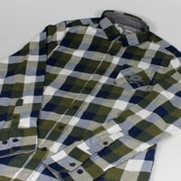 Image 2 of Checked Shirt Green/Dark Blue/White