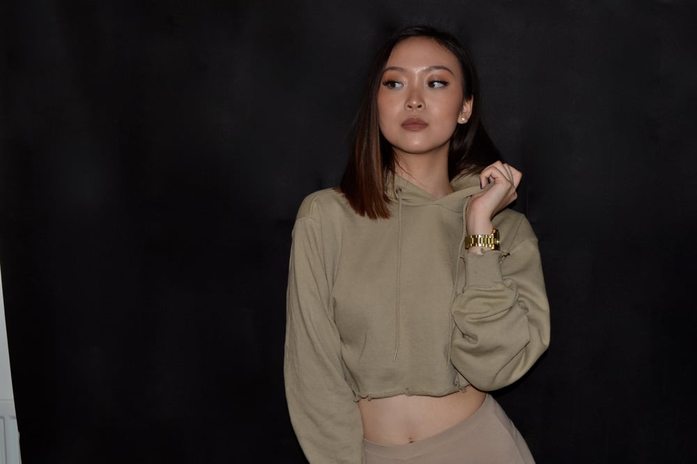 Image of Distressed Hoodie- Cropped