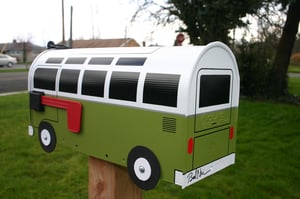 Image of 21 Window Made To Order Volkswagen Bus - Eden Green Mailbox by TheBusBox - Choose Your Color