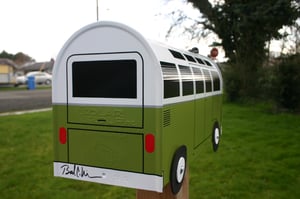 Image of 21 Window Made To Order Volkswagen Bus - Eden Green Mailbox by TheBusBox - Choose Your Color