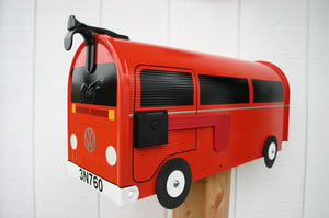 Image of Orange Volkswagen Bay Window Bus by TheBusBox - Choose Your Color