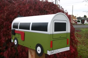 Image of Green Two Tone Volkswagen Bay Window Bus by TheBusBox - Choose Your Color VW