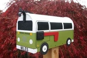 Image of Green Two Tone Volkswagen Bay Window Bus by TheBusBox - Choose Your Color VW