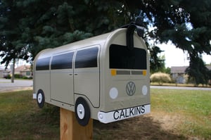 Image of Tan Bay Window Volkswagen Bus by TheBusBox - Choose Your Color VW