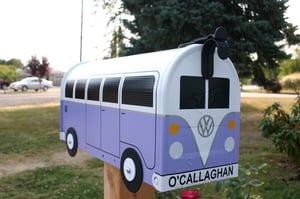 Image of Lilac Volkswagen Split Window Bus by TheBusBox - Choose Your Color VW Purple