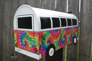 Image of Tie Dye Volkswagen Bus by TheBusBox - Hippie Split Window VW