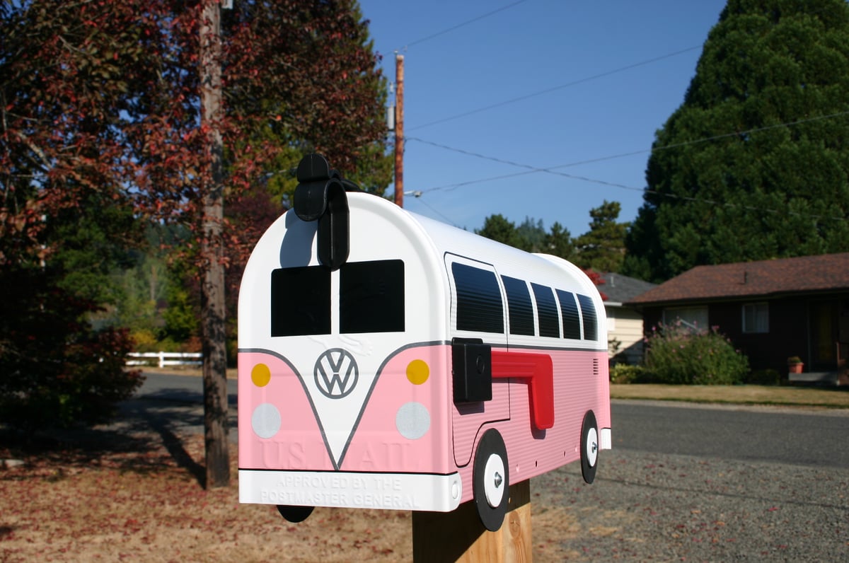 Pink Volkswagen Split Window Bus by TheBusBox - Choose Your Color VW ...