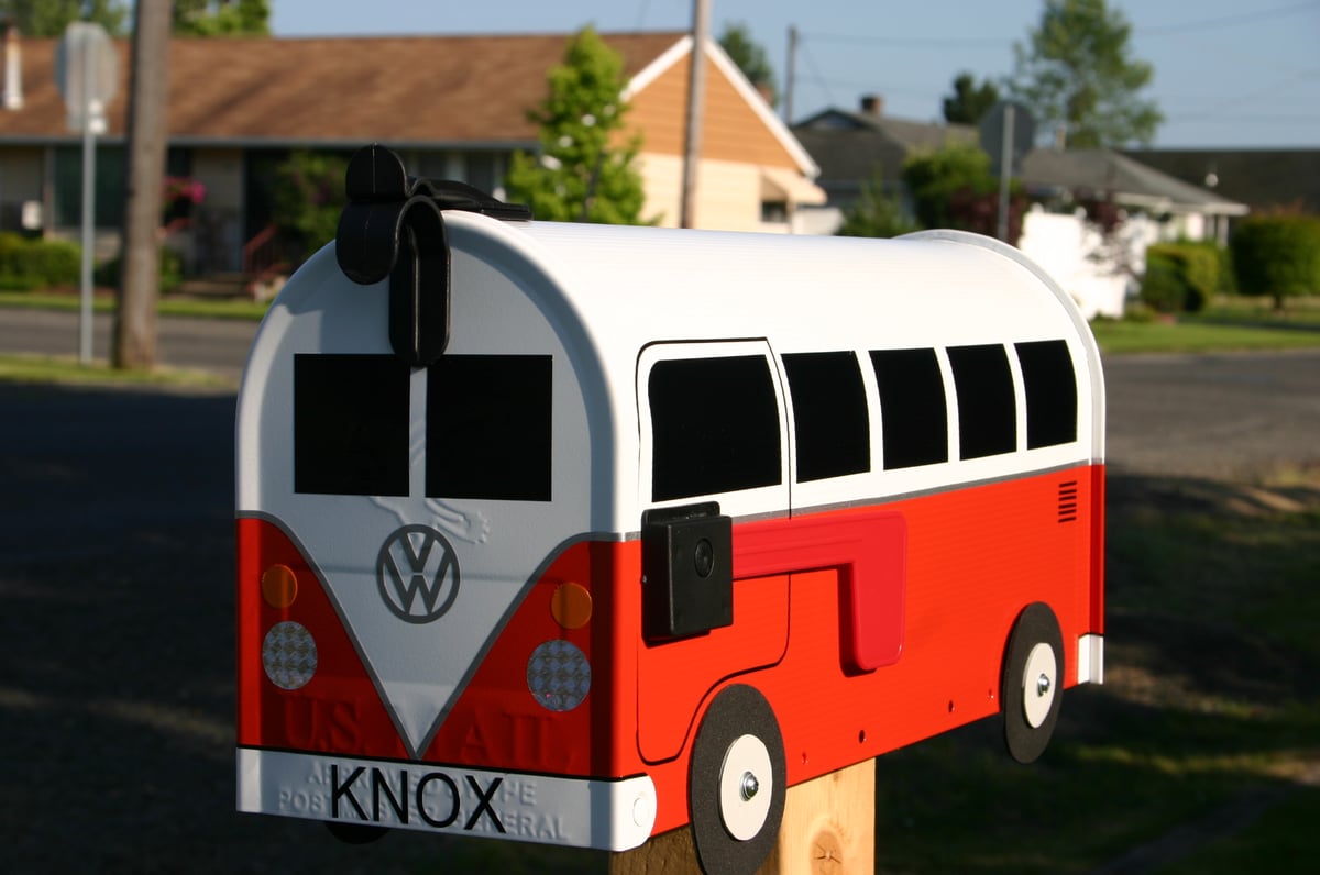 Orange Volkswagen Split Window Bus by TheBusBox - Choose Your