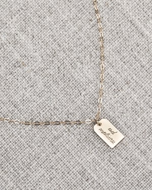 Image of 9ct yellow gold Luggage tag necklace 