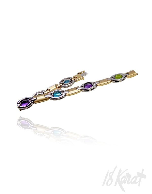 Joy's Amethyst, Peridot and Blue Topaz Bracelet - 18Karat Studio+Gallery