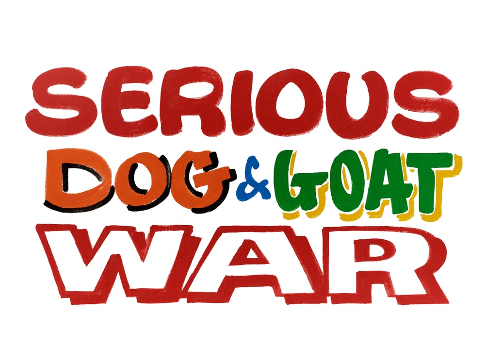 Image of Serious Dog War Print by Nurse Signs