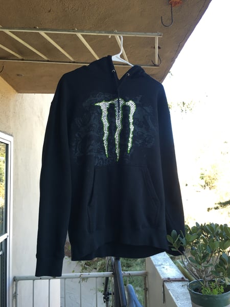 Image of Custom Bejeweled Monster Hoodie Sz. M