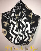 Image of New Orleans Saints (inspired) Black and Gold Infinity Scarf 
