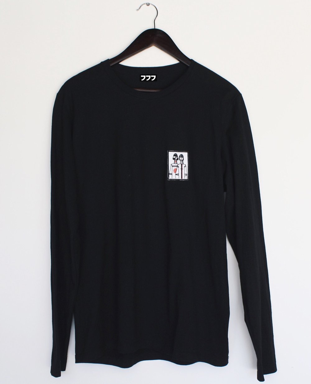 Image of LUCID 777 TOKYO WOMAN LONG SLEEVE TEE - BLACK