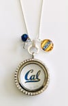 Cal Berkeley Water Polo - Round bling locket necklace