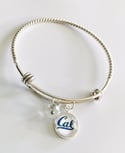 Cal Berkeley Water Polo - silver bangle bracelet