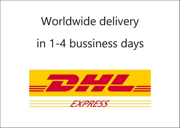 Image of DHL Express shipping upgrade, delivery wordwide in 1-4 business days