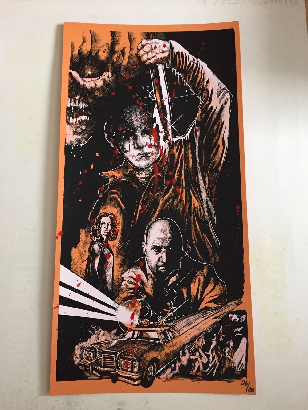 The Nightmare isn't Over -MindWarp BLOOD SPLATTERED variant edition Screen Print- Numbered Edition.