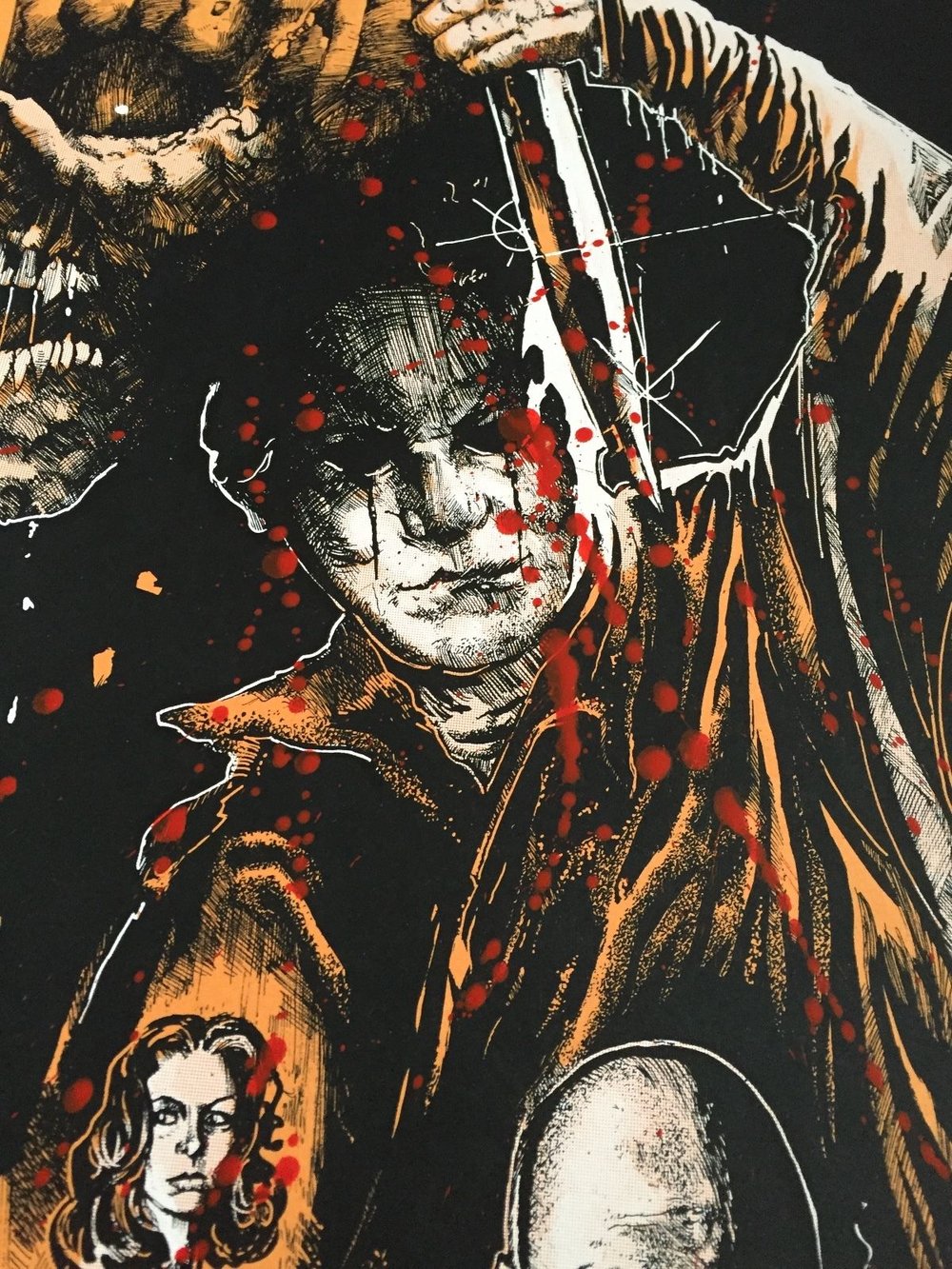 The Nightmare isn't Over -MindWarp BLOOD SPLATTERED variant edition Screen Print- Numbered Edition.