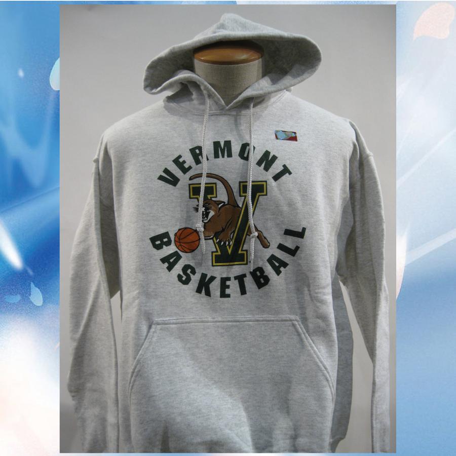 Univeristy of Vermont UVM Basketball VCAT Hooded Sweatshirt Sports Grey