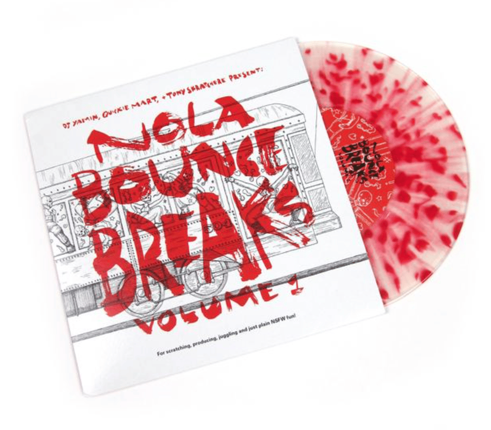Image of NOLA Bounce Breaks V1 (Clear/Red Inlay 7" Skratch Record")
