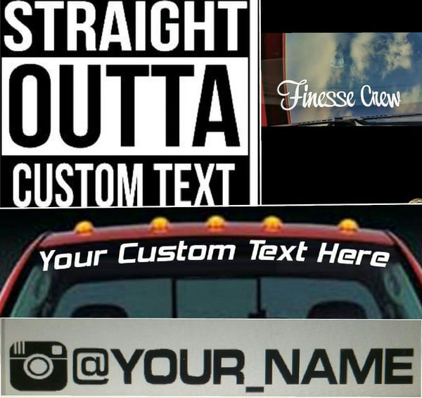 Image of CUSTOM TEXT OR IG DECAL