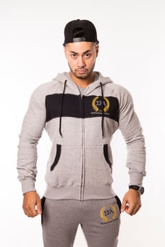 Elite Hoody - Grey/Black - Elite Fitness Apparel