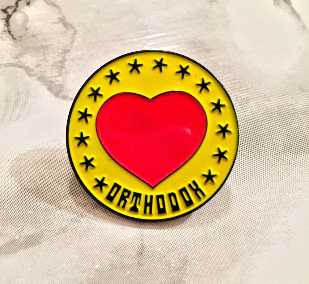 Image of Orthodox heart enamel pin