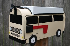 Image of Cream Volkswagen Vanagon Camper Bus Mailbox by TheBusBox VW