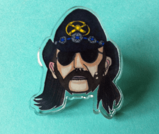 Image of Lemmy Kilmister acrylic plastic ring.